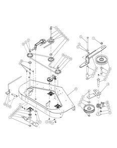 Part Location Diagram of 02001223 Cub Cadet Deck Assembly, 48